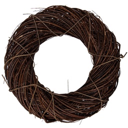 [6RO0605L] Decoration Couronne Marron Ø 50x12 cm