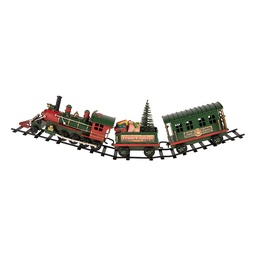 [6Y6234] Decorazione Treno Verde 42x5x12 cm