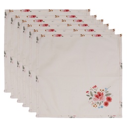 [LRC43] Servietten Baumwolle 6er Set Beige 40x40 cm
