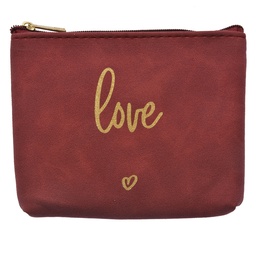 [JZTB0080BU] Kulturtasche Damen Rot 13x1x10 cm