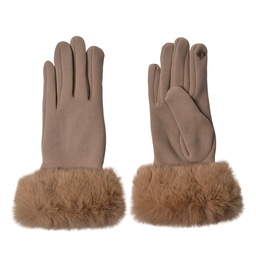 [JZGL0043BE] Handschuhe Winter Beige 8x24 cm