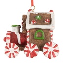 Decorative Hanger Locomotive Brown Red 9x5x9 cm
