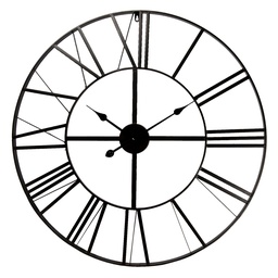 [5KL0140M] Orologio da Parete Nero Ø 80x4 cm / 1xAA