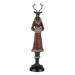 [6PR4618] Deko Hirsch Rot 8x8x35 cm