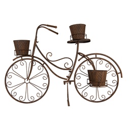 [5Y1266] Supporto per piante bicicletta Marrone 107x35x70 cm