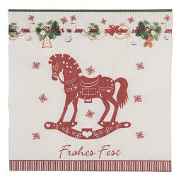 [73157] Papierservietten Weiß Rot 33x33 cm (20)