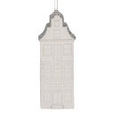 Décoration pendante d'un Maison Blanc Couleur argent 4x4x11 cm