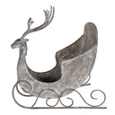 Weihnachtsdeko Schlitten Grau 44x34x47 cm