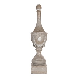 [6PR5584] Decorazione Ornamento Grigio Ø 11x43 cm