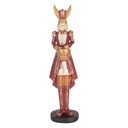Statua Decorativa Coniglio Beige Rosso 13x12x48 cm
