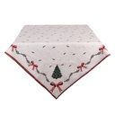 Nappe carrée Beige Vert Rouge 100x100 cm