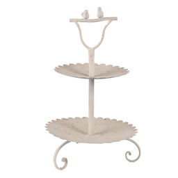 [6Y5601] Alzatina 2 Livelli Beige Ø 32x51 cm