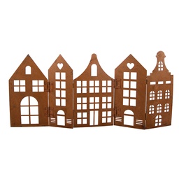 [6Y6091] Decoratie huisjes 45x1x21 cm