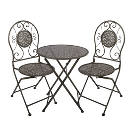 [5Y1428] Tafel + 2 stoelen Ø 60x71 / 50x40x93 cm (2)