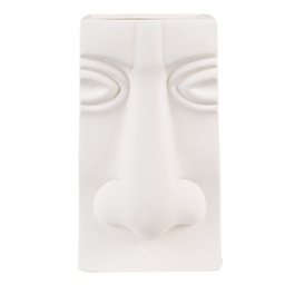 [6CE1527] Dekoration Vase Weiß 15x9x25 cm