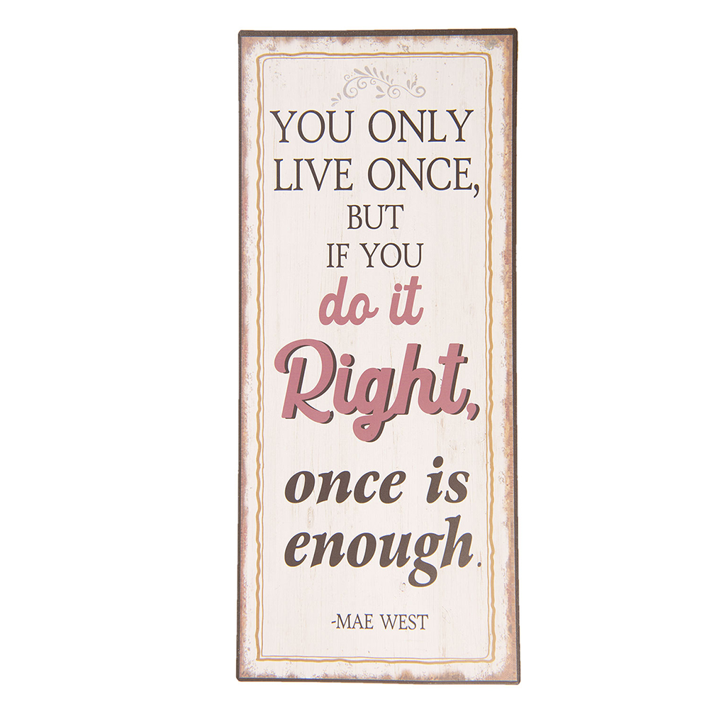 Tableau de texte Beige 13x1x30 cm