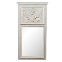 [52S145] Specchio da Parete Grigio 65x5x120 cm
