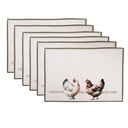 Set di tovagliette da 6 Beige Marrone 48x33 cm