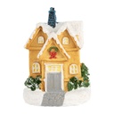 Decoration House with LED Yellow White Ø 6x9 cm