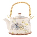 Teapot with Infuser White Blue 18x14x12 cm / 800 ml