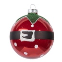 Christmas Bauble Red Green Ø 8x8 cm