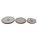 Decoratieve schaal (3) Ø 28x2 / Ø 23x2 / Ø 20x2 cm