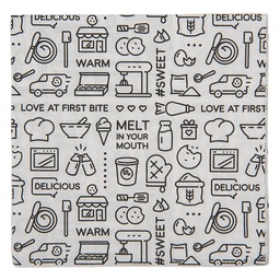 [73149] Papierservietten Weiß Schwarz 33x33 cm (20)