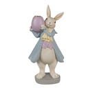 Kerzenständer Kaninchen Beige Blau 10x8x20 cm