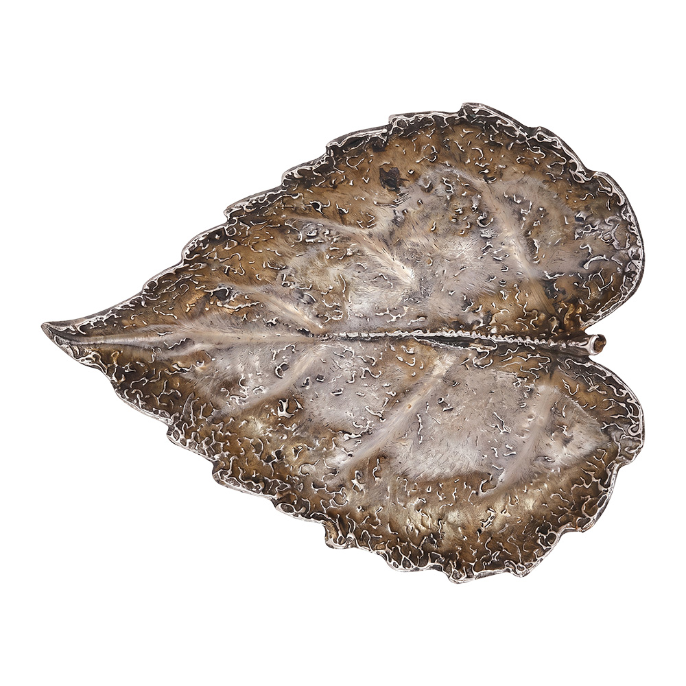 Decoratie schaaltje blad 15x13x3 cm