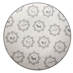 [LGDDP] Tableware Diner Plate White Grey Ø 20x2 cm