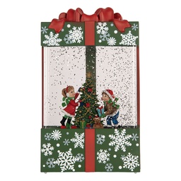 [6PR6200] Music box with LED Green Red 12x7x20 cm / 3xAA