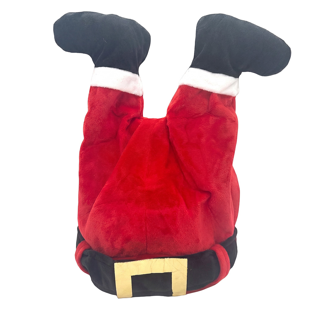 Decorazione Gambe di Babbo Natale Rosso Bianco 25x15x38 cm / 3xAA