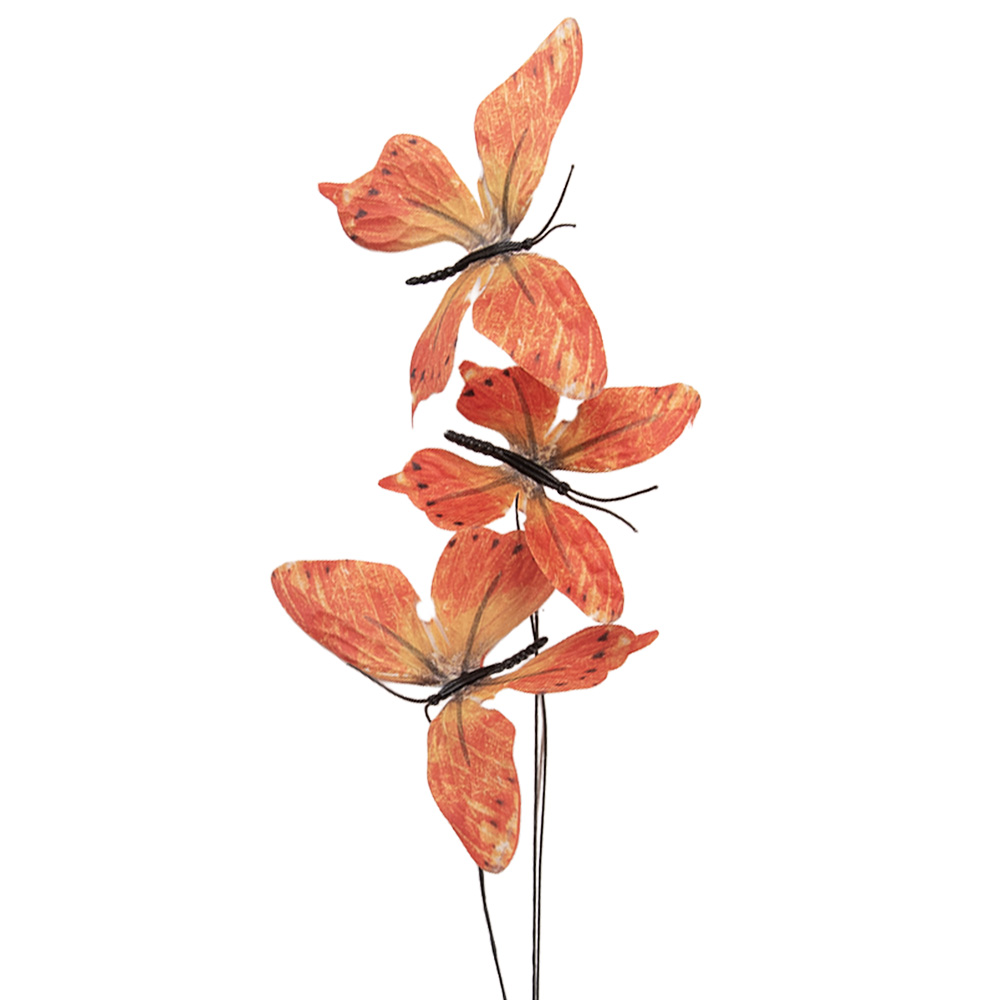 Decoratie tak met vlinders 10x10x65 cm