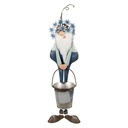 Image de décoration Gnome Bleu Blanc 19x18x67 cm