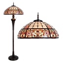 Floor Lamp Tiffany Beige, Red Ø 57x166 cm E27/max 3x60W