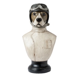 [6PR1161] Deko Büste Hund 24x26x51 cm