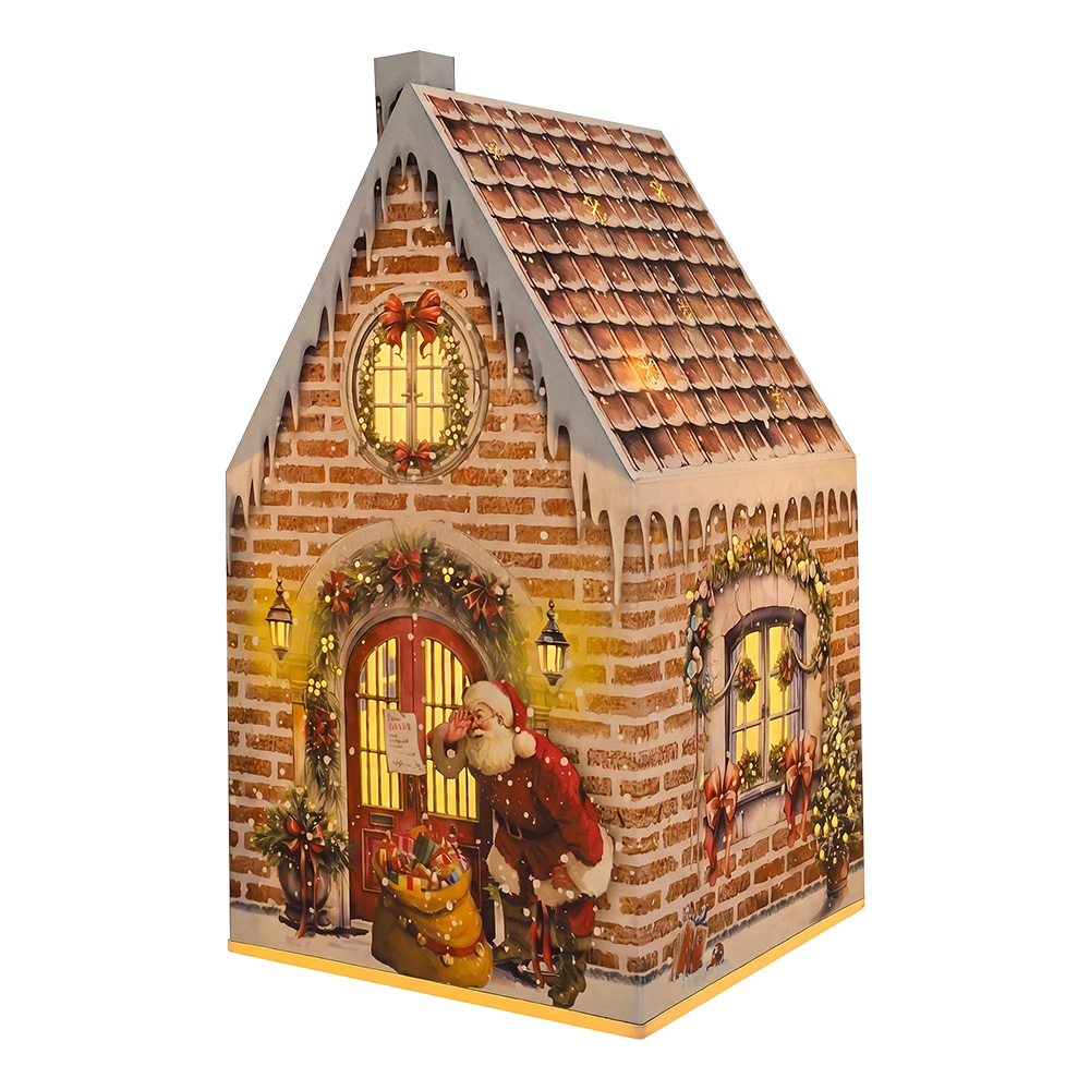 Decoratie huis met LED 11x11x21 cm / 3xAA