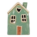 Waxinelichthouder huis 13x9x18 cm