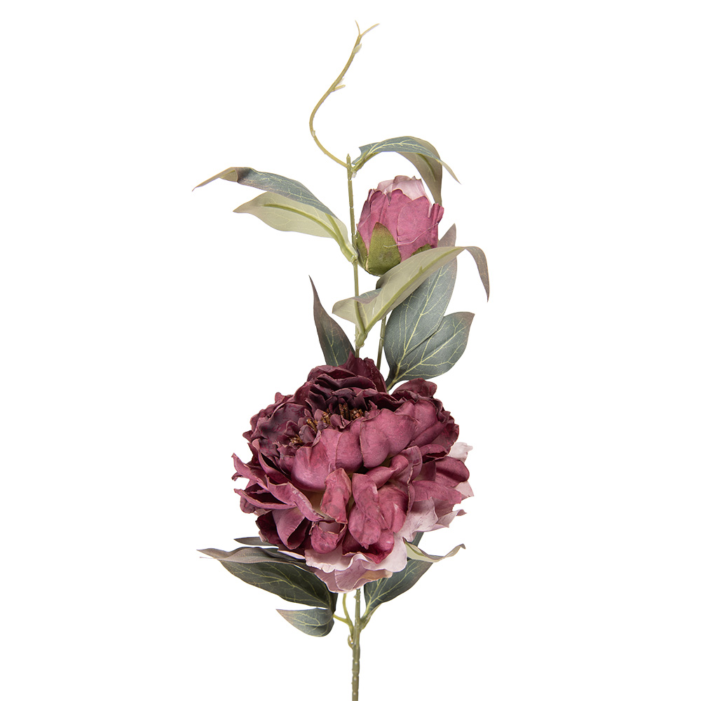 Decoratie tak met bloemen 14x14x78 cm
