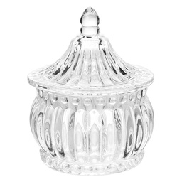 [6GL5008] Bonbonnière avec couvercle Transparent Ø 8x10 cm