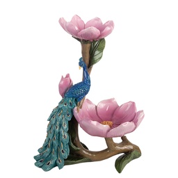 [6PR5799] Dekoschale Blau Rosa 18x12x24 cm