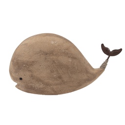 [6H2434] Decoratie walvis 26x7x14 cm