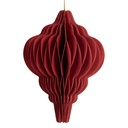 Décoration de Noël Boule de Noël en Papier Rouge Ø 7x10 cm