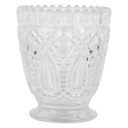 Glass Tea Light Holder Transparent Ø 9x10 cm