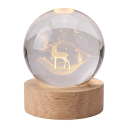 [66961] Glazen bol met licht LED Ø 6 cm