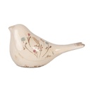 Décoration Oiseau Beige Rose 25x10x13 cm