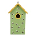 Maison d'oiseau Vert Jaune 15x10x22 cm
