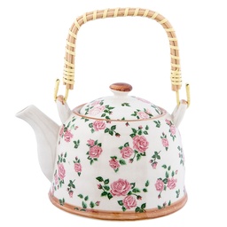 [6CETE0021] Teekanne mit Sieb Mehrfarbig 18x14x12 cm / 700 ml