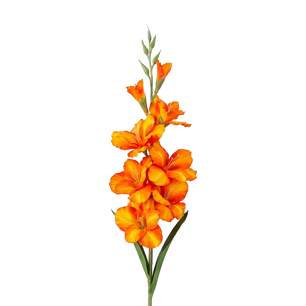 Branche décorative avec fleurs Orange 95 cm