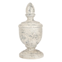 [5MG0067] Decorazione Ornamento Beige Grigio Ø 22x48 cm